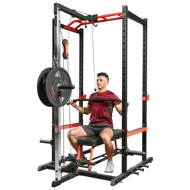 Sunny Health & Fitness Lat Pull Down Attachment Pulley System for Power