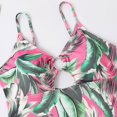 thumbnail image 5 of Gibobby Traje de baño completo mujer Traje de baño con estampado de selva tropical hueca con tirantes para mujer Traje de baño para mujer(Rosa caliente,CH), 5 of 5