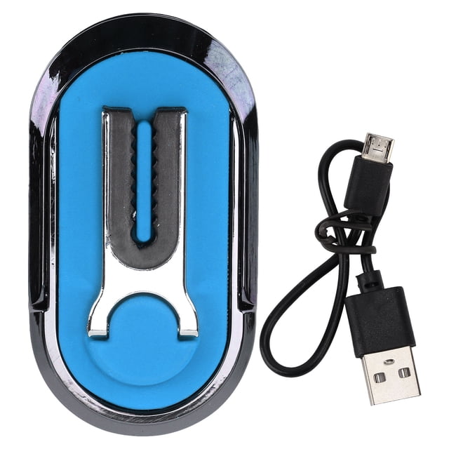 Soporte para teléfono móvil, soporte para encendedor de cigarrillos, recargable con cable de carga, soporte para teléfono con anillo azul