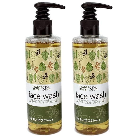 Trader Joe's Spa limpiador facial con aceite de árbol de té (2 paquetes)
