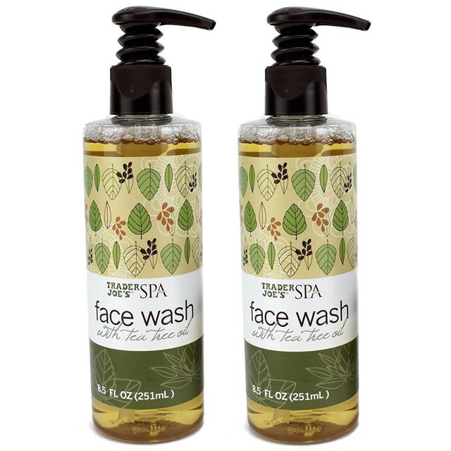 Trader Joe's Spa limpiador facial con aceite de árbol de té (2 paquetes)
