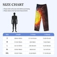 thumbnail image 4 of Lsque Tennis Ball On Fire And Water Print Men's Pajama Pants, Lounge Pant - Comfortable Home Wear,Elastic Waistband, Stylish Design-Small, 4 of 9