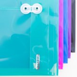 BAZIC Poly Envelope Binder Pocket Folder, 3-Hole Punched, Clear Plastic ...