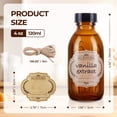 thumbnail image 2 of Botella de vidrio Elumeiro Boston 120 ml con tapa, paquete de 36 unidades, color ámbar, 2 of 7