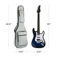 thumbnail image 3 of Best Choice Products Beginner HSS Electric Guitar Kit w/ Headphone Amp, Gig-Bag, Headphones - Hollywood Blue/White, 3 of 10