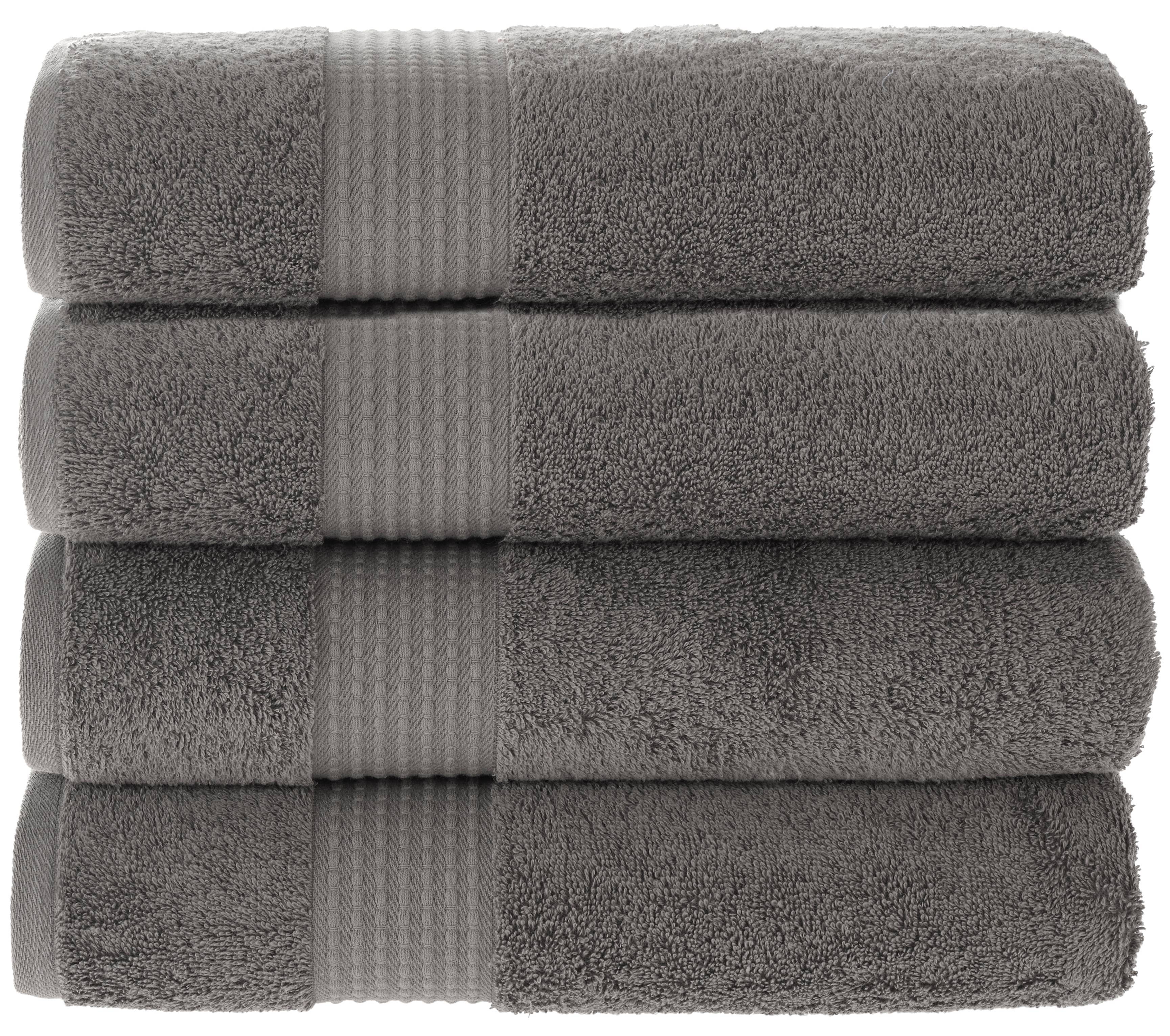 MAURA Basics Performance Bath Towels with Hanging Loop. 30”x56” American  Standard Towel size. Soft, Durable, Long Lasting and Absorbent 100% Turkish  Cotton Bath Towels Set for Bathroom 
