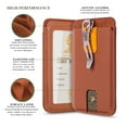 thumbnail image 3 of Card Holder /Badge Holder / Portable Wallet with Metal Clip, Leather ID Card Holder for Office, 3 of 5