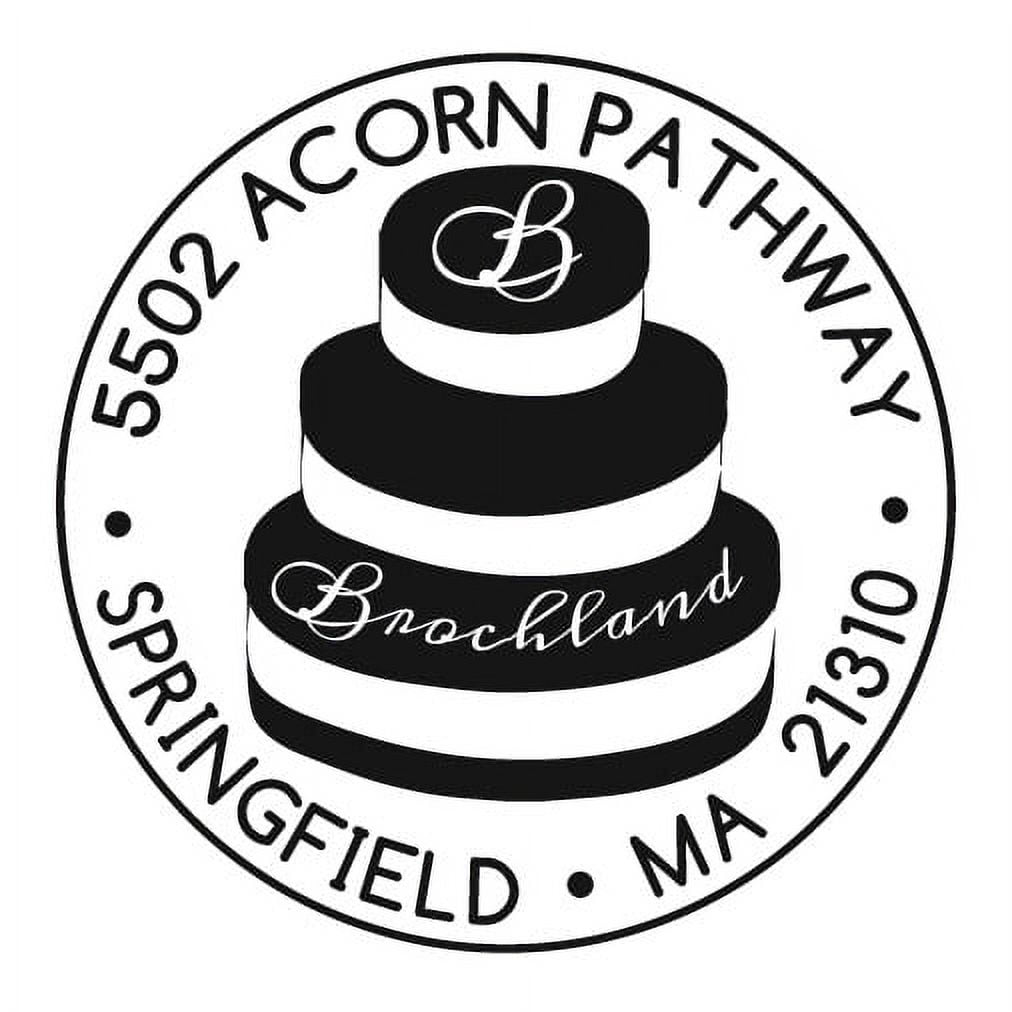 Personalized Round Self-Inking Rubber Stamp - The Brochland