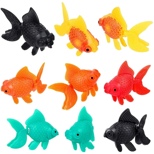 20 Pieces Artificial Aquarium Fishes Plastic Fish Realistic Artificial  Moving Floating Colorful Goldfish Fake Fish Decoration Ornament for  Aquarium Fish Tank 