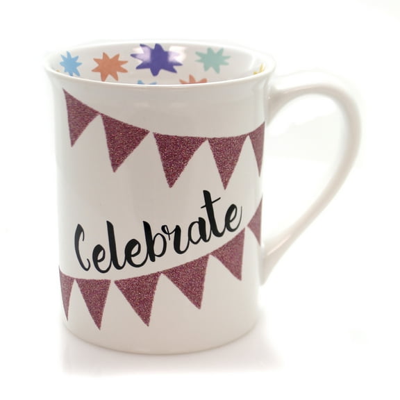 Enesco 6001217 Celebrate Glitter is My Favorite Color Ceramic Coffee Mug 6001217, 16 Ounce