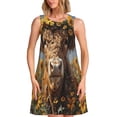 thumbnail image 1 of Disketp Cute Cow Sunflower Crown A para Vestido sin Mangas para Mujeres, Vestidos de Verano para Mujeres, Casual y Holgado para la Playa, 1 of 7