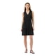thumbnail image 1 of Vestido GAP sin mangas, cuello dividido, cintura con volantes, negro, L, 1 of 5