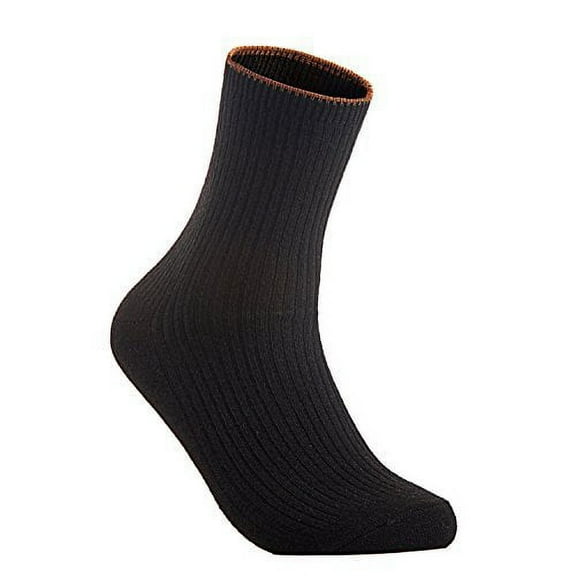 Meso Big Girl's 4 Pairs Pack Wool Blend Crew Socks MHR1612 Size L/XL Casual Black
