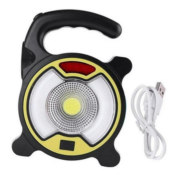 Portable Solar Rechargeable Led Spotlight,outdoor Camping Portable Camping Light Usb Rechargeable Warning Light With Flashlight Multifunction Solar Le