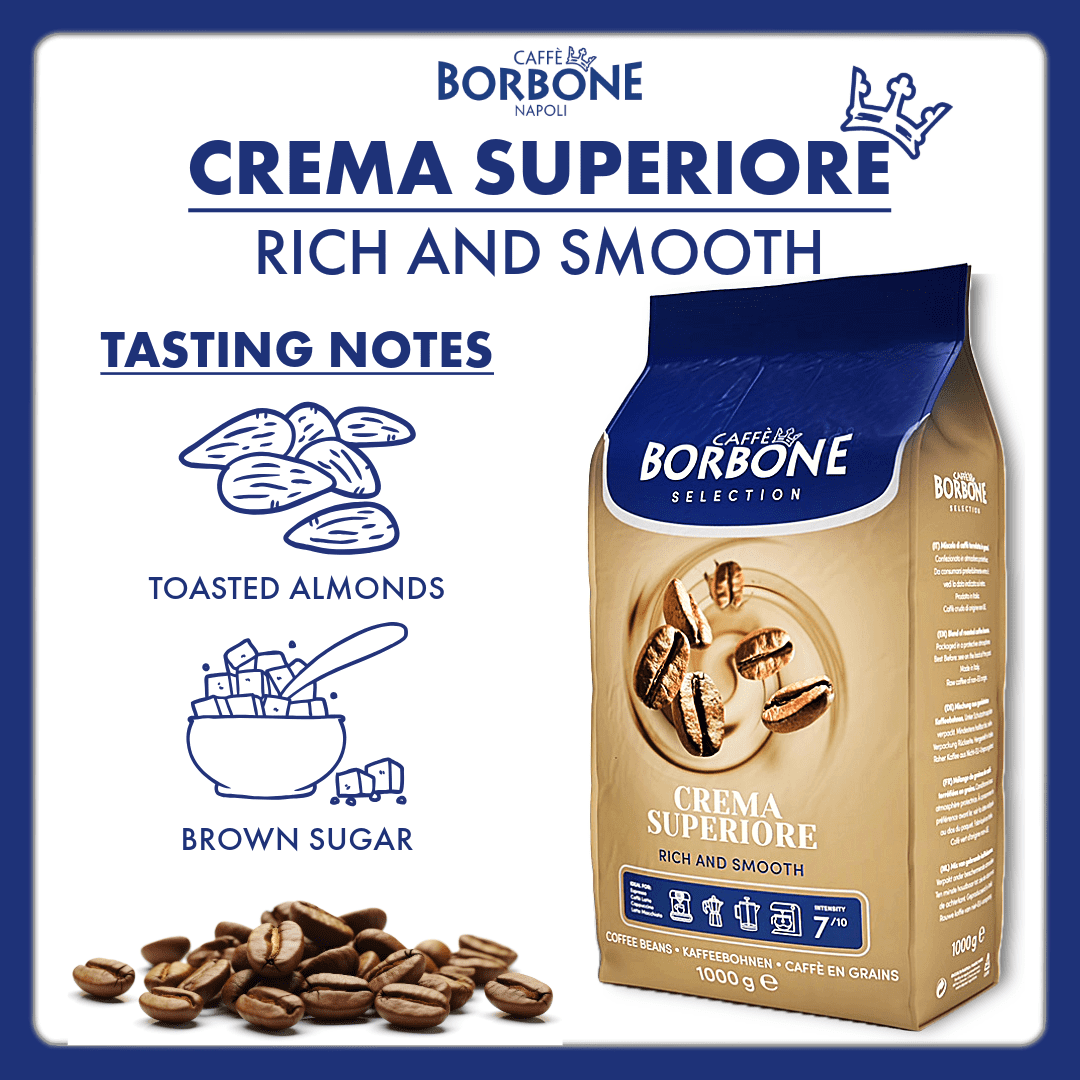 Caffè Borbone Crema Superiore Medium Roast Whole Bean Coffee 2.2 Pound Bag