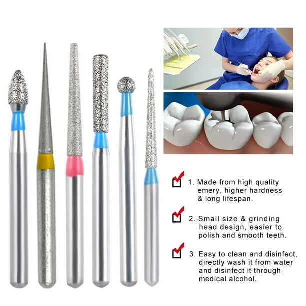 Fresas de diamante Redonda Cuello Largo 697 Halo Azul - Dental Pérez Avilés