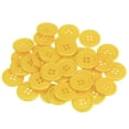 thumbnail image 1 of Unique Bargains Boutons Ronds en Résine Jaune à 4 Trous (Lot de 100), 1 of 5