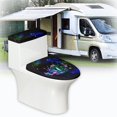 thumbnail image 5 of HELLHERO Fashion 2 Piece Toilet Cover, Universal Polyester Fabric Toilet Lid Cover & Dust-Proof, Easy Care, Easy to Clean, Easy to Install, 5 of 7