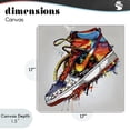 thumbnail image 4 of Stupell Industries Eclectic Graffiti Sneaker with Laces Canvas Art, 17 x 17, by Creative Studio, 4 of 8