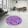 thumbnail image 4 of Ahgly Company Machine Washable Indoor Rectangle Transitional Dark Orchid Purple Area Rugs, 2' x 4', 4 of 7