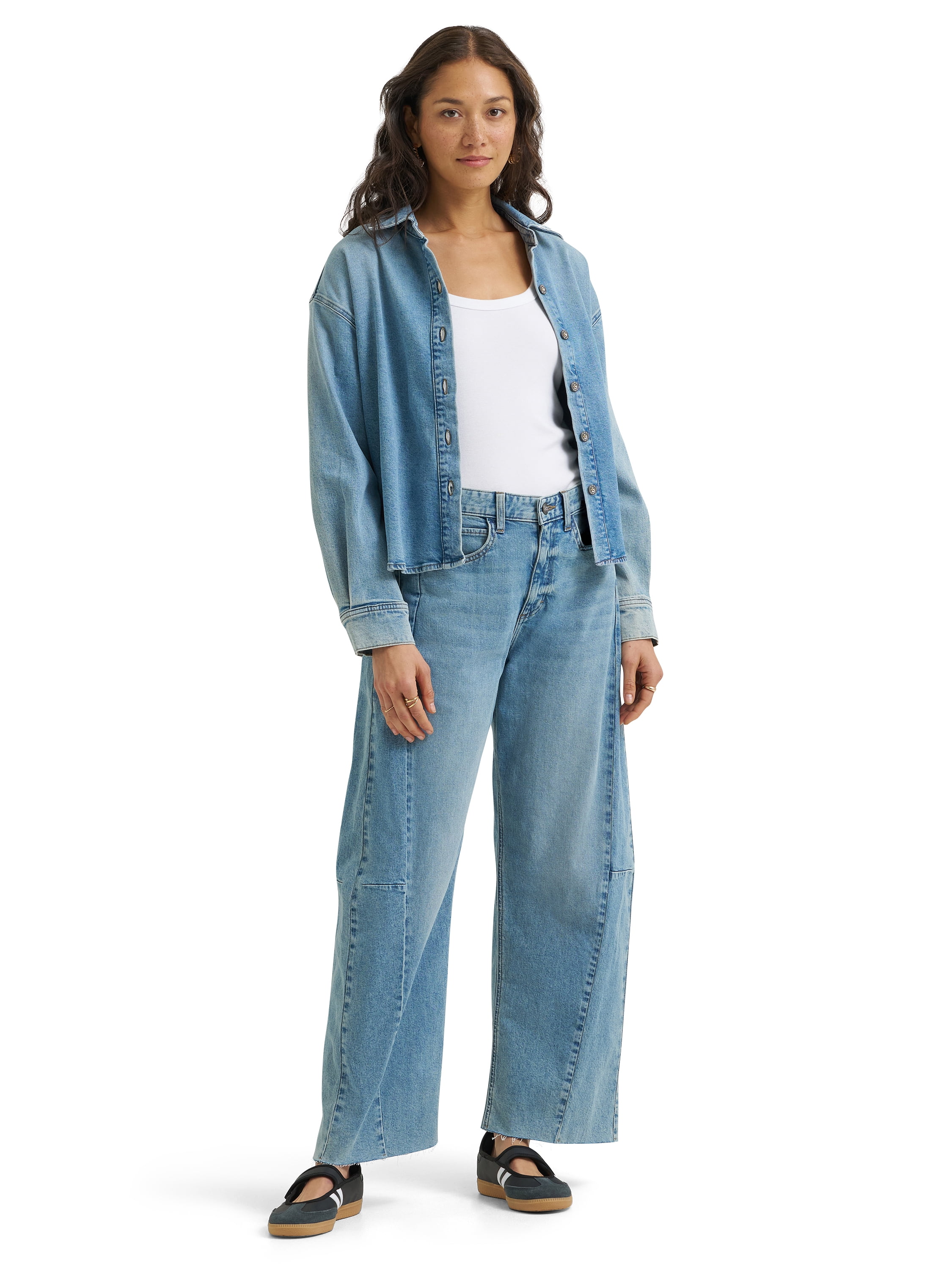 Lee® Women's Low Slung Barrel Leg Denim Jeans