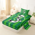 thumbnail image 2 of Erosebridal Green Football Court Print Letter S Twin Sheet Sets,Soccer Ball Games Bedding For Kids Boys 3-Piece, 2 of 6