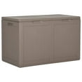 thumbnail image 1 of vidaXL Garden Storage Box 180L Brown PP Wood Look, 1 of 5