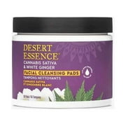 Desert Essence Cannabis Sativa and White Ginger Facial Cleansing Pads, 50 Ea, 3 Pack