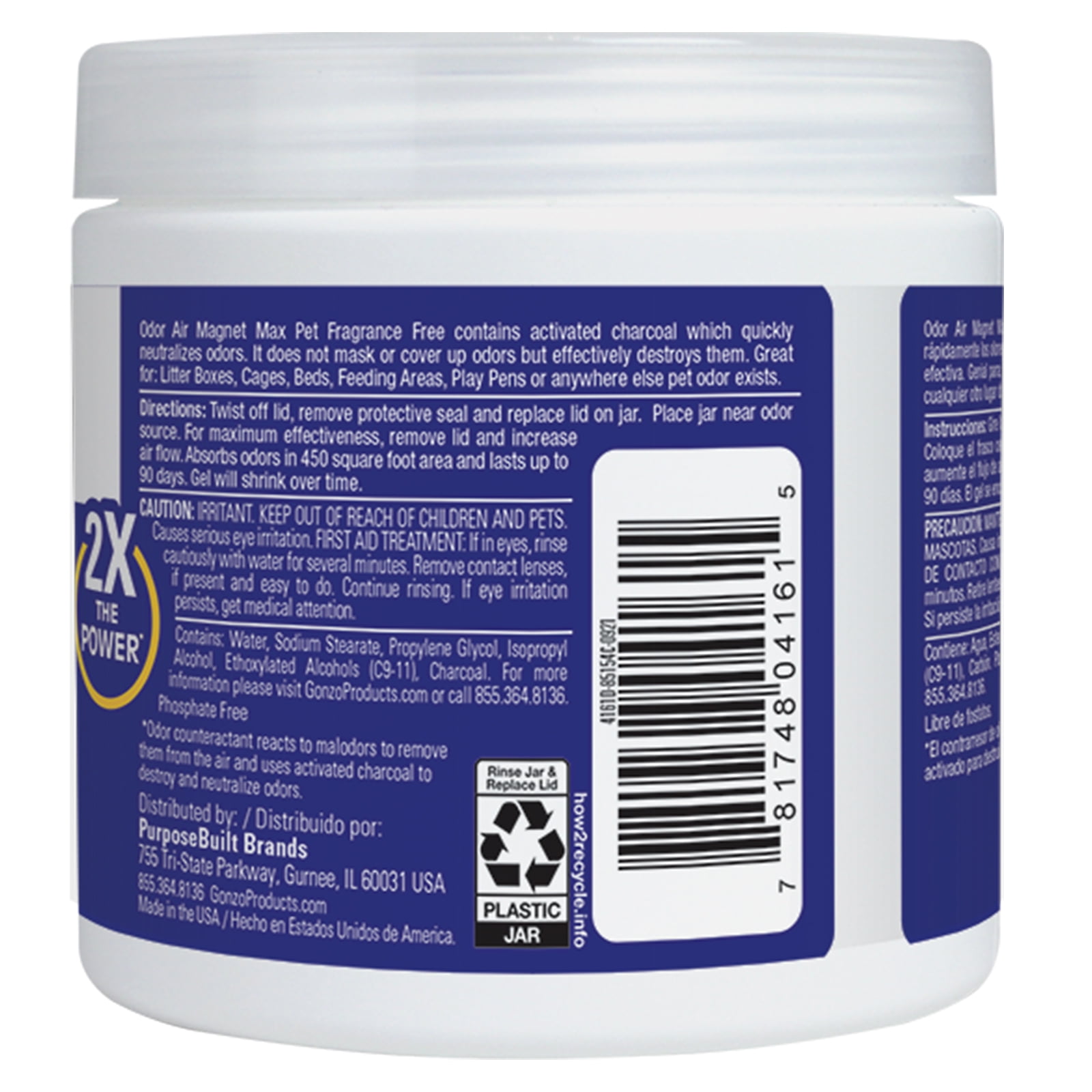 Gonzo Pet Odor Air Magnet for dogs and cats, 14 oz