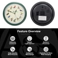 thumbnail image 4 of Reloj de pared Mark Feldstein Audubon Singing Bird 33 cm, color verde, 4 of 8