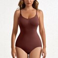 thumbnail image 4 of Cathalem Body Gainant pour Femmes Sans Manches Col Carré Débardeurs Justaucorps, Rose TTG, 4 of 5