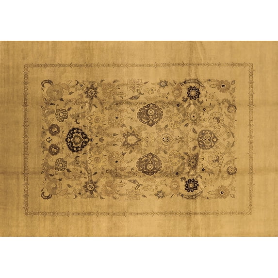 Ahgly Company Indoor Rectangle Oriental Brown Industrial Area Rugs, 8' x 10'