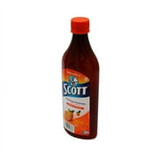 Scott Emulsion Orange Flavor - Family Size 369ml - Vitamin Supplement Rich in Cod Liver Oil, Vitamins a and D, Calcium and Phosphorus - Emulsion Scott Naranja