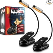 GearLight 2-Pack Rechargeable LED Book Light - Adjustable Clip-On Reading Lamp