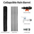 thumbnail image 4 of Zimtown 50 Gallon Collapsible Rain Barrel, Portable Water Storage Tank,Rainwater Collection with Garden Lable,Black, 4 of 7