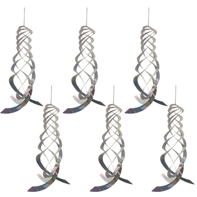 Reflector en espiral antipájaros, dispositivo reflectante para disuadir pájaros, como pájaro carpintero, paloma y ganso, paquete de 6