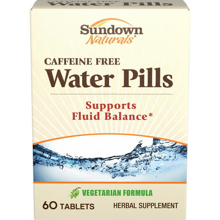 Sundown Naturals pilules d'eau naturels à base de plantes supplément, 60 Count