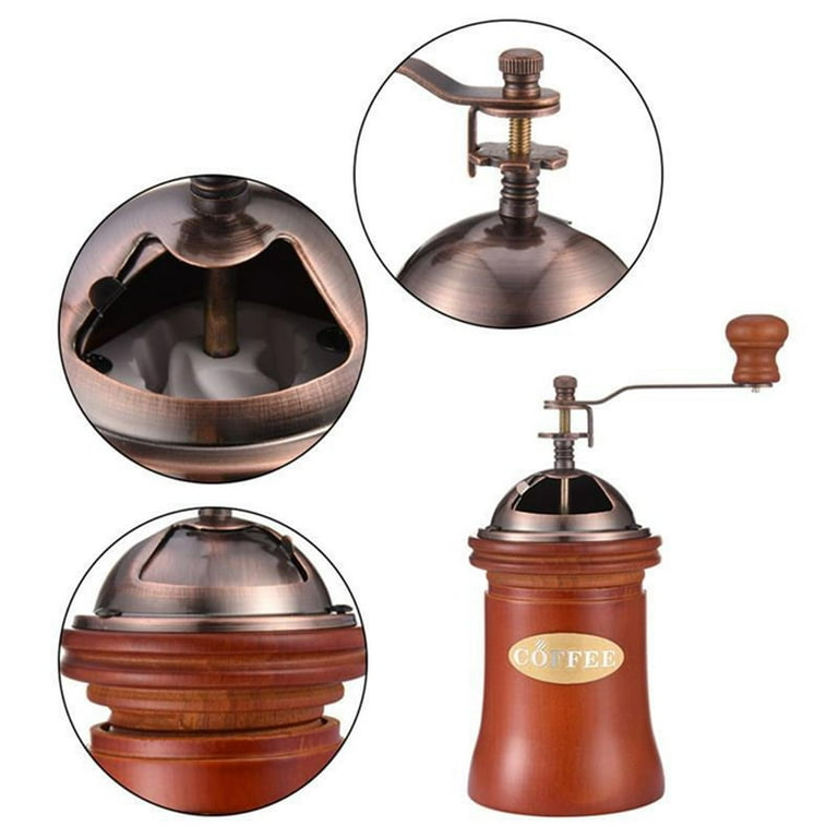 Manual Coffee Bean Grinder  Copper Mill With Scoop - Moreveda