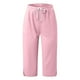 thumbnail image 4 of Pantalones deportivos de mujer de color liso y cintura media - Cintura elástica, diseño informal y estilizado - Pantalones para el día a día, el entrenamiento y las vacaciones, 4 of 4