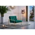 thumbnail image 2 of Meridian Furniture Pierre Fauteuil d'Appoint en Velours Vert, 2 of 5