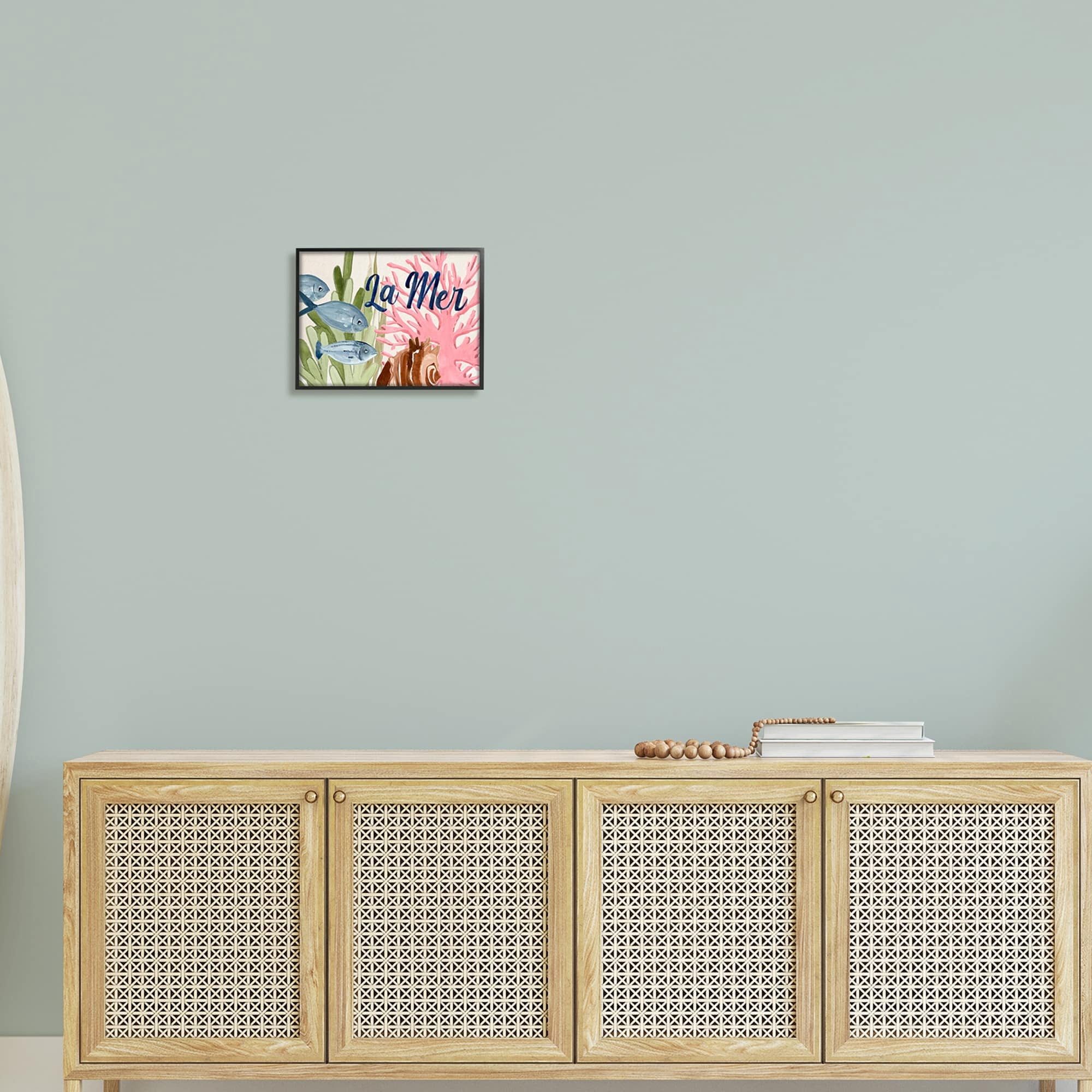 Stupell Industries La Mer Fish Shallow Sea Shell Coral Algae ,20 x 16, Design by Annie Warren
