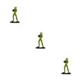 thumbnail image 1 of VONKY Home Decor Accent Handmade Frog Figurine Green Unique Style Home Decoration Rugby Frog 3Set, 1 of 6