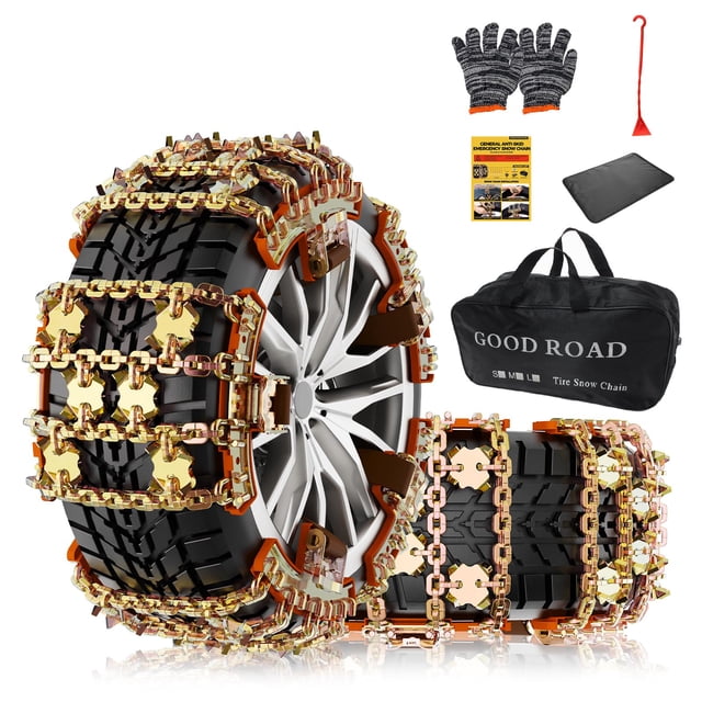 Cadenas para Neumáticos KYX Mejoradas de Acero Aleado para Automóviles/SUV/Camionetas