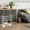 thumbnail image 2 of Shoes Rack Organizer Multi-layer Stainless Steel Shoe Tower Storage Storage Organizer Shelf for Living Room Doorway, 6-Tier, 80cm, 2 of 8