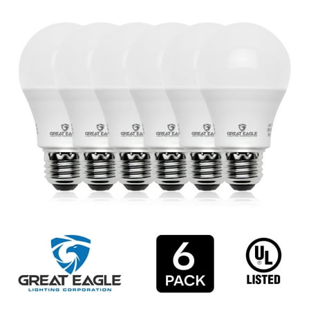Great Eagle LED Dimmable Light Bulb, 14W (100W Equivalent), 4000K Cool White, 1600 Lumens, A19 shape, E26 base, UL Listed, Brightest and Best LED bulbs for general use. (Best Looking Light Bulbs)