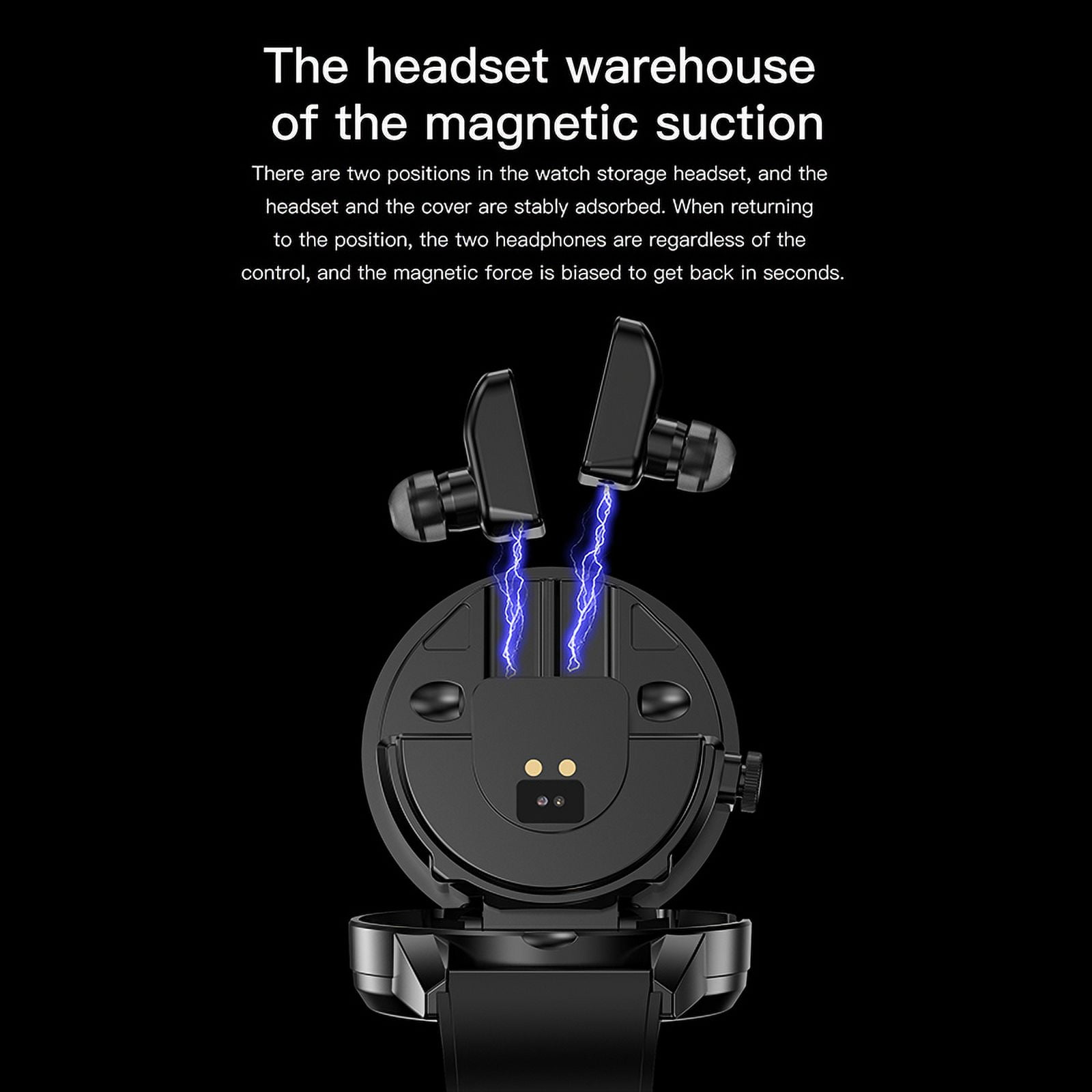 Rainbuvvy R6 Smart Watch 1.32 Inch Built-in Bluetooth Headphones 100 Sports Modes Sports Watch