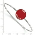 thumbnail image 2 of 925 Sterling Silver Rh-plated LogoArt Chi Omega Enameled Slip-on Bangle; 7 inch; for Adults and Teens; for Women and Men, 2 of 2