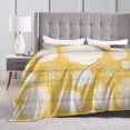 UltraSoft Micro Fleece Blanket,Popcorn Pattern Bright Pop On Yellow Cute Snack,Custom Home