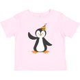 thumbnail image 3 of Inktastic Cute Penguin, Baby Penguin, Penguin with Party Hat Boys or Girls Baby T-Shirt, 3 of 5