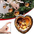 thumbnail image 3 of Squirrel Forest Animal Christmas Ornaments 2026, Funny 2d Acrylic Flat Xmas Animal Lover Gifts, Rustic Woodland Holiday Hanging Ornament Animals Lover Gifts & Christmas Stocking Stuffers,2 Pcs, 3 of 5